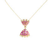 . Delicate Burma-Ruby-Diamond-Necklace - photo 2