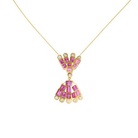 . Delicate Burma-Ruby-Diamond-Necklace - photo 2