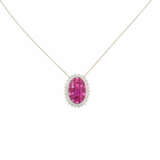 . Ruby-Diamonds-Pendant-Necklace - photo 1