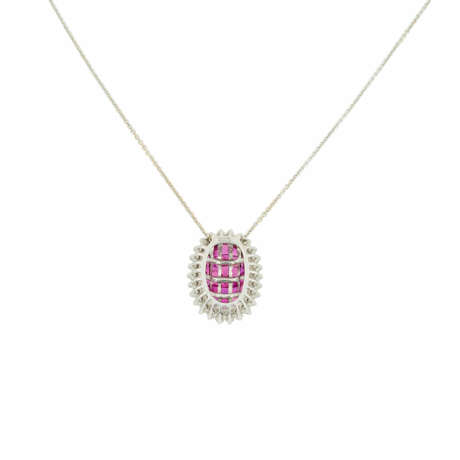 . Ruby-Diamonds-Pendant-Necklace - photo 2