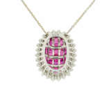 . Ruby-Diamonds-Pendant-Necklace - photo 4