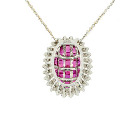 . Ruby-Diamonds-Pendant-Necklace - photo 4