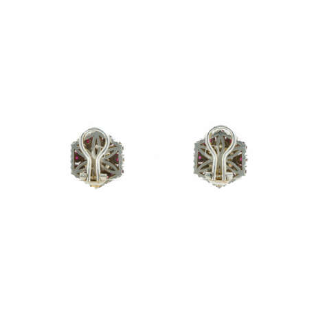 . Ruby-Diamond-Ear-Clip-Ons - photo 2