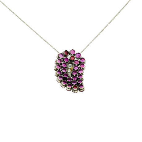. Burma-Ruby-Diamond-Pendant-Necklace - photo 2