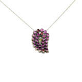 . Burma-Ruby-Diamond-Pendant-Necklace - photo 2