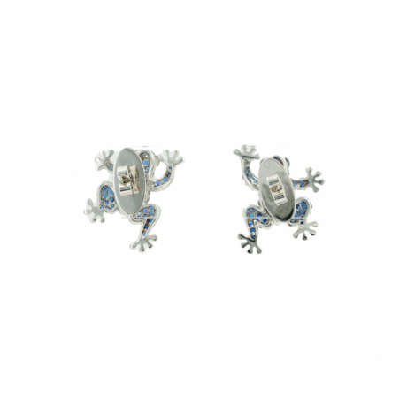 . Frog-Sapphire-Diamond-Ear-Studs - фото 2