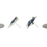 . Frog-Sapphire-Diamond-Ear-Studs - фото 3