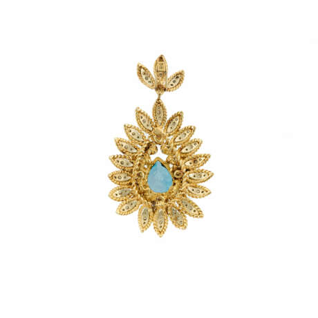 . Topaz-Diamond-Pendant - photo 2