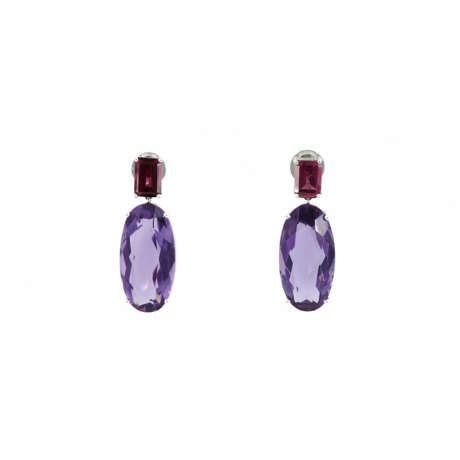 . Amethyst-Rhodolite-Earrings - photo 1