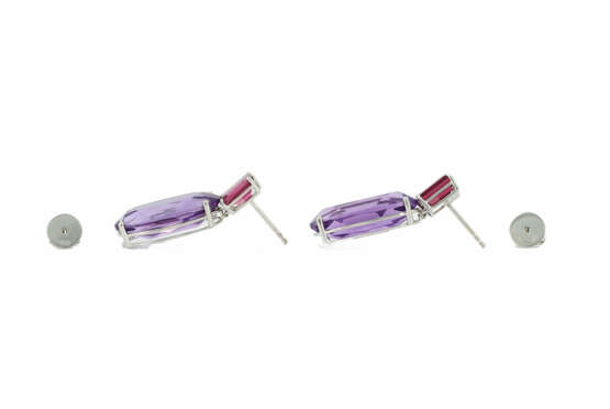 . Amethyst-Rhodolite-Earrings - photo 3