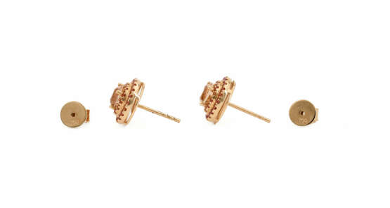 . Morganite-Sapphire-Ear-Studs - photo 3