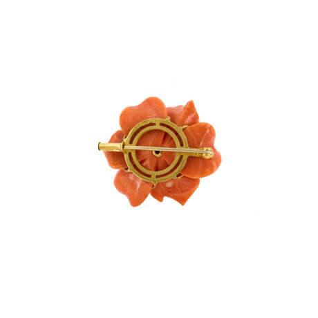 . Coral-Diamond-Brooch - photo 2