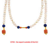 . Coral-Lapis-Lazuli-Pearl-Necklace - photo 1