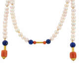. Coral-Lapis-Lazuli-Pearl-Necklace - photo 2