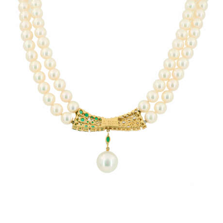 . Pearl-Emerald-Diamond-Necklace - photo 2