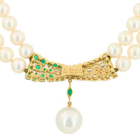 . Pearl-Emerald-Diamond-Necklace - photo 3