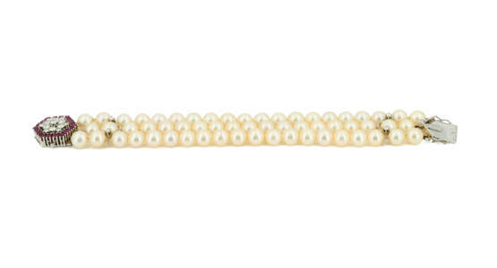 . Pearl-Ruby-Diamond-Bracelet - фото 2
