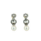 . Pearl-Diamond-Ear-Stud-Clips - photo 2