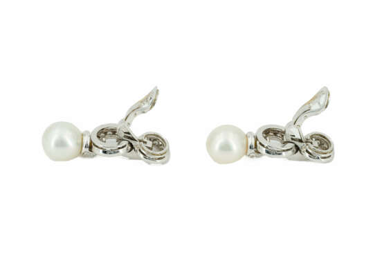 . Pearl-Diamond-Ear-Stud-Clips - photo 3