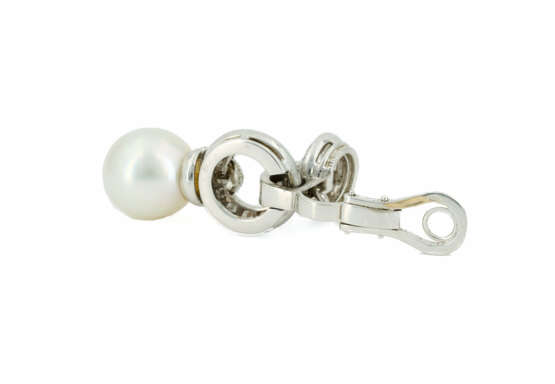 . Pearl-Diamond-Ear-Stud-Clips - photo 4
