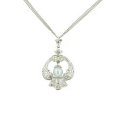 . Pearl-Diamond-Pendant-Necklace
