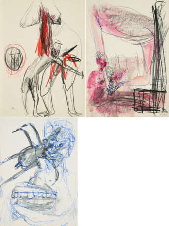 Martin Disler. Mixed Lot of 3 Works on Paper - photo 1