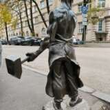 Franz IFFLAND oversized sculpture blacksmith Bronze Art Nouveau At the turn of 19th -20th century - photo 2