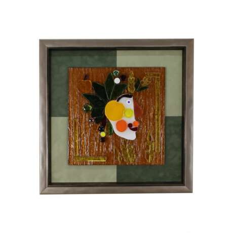 Author collage Summer colored glass. Anatoly Grishchenko Glass 21th century - photo 1