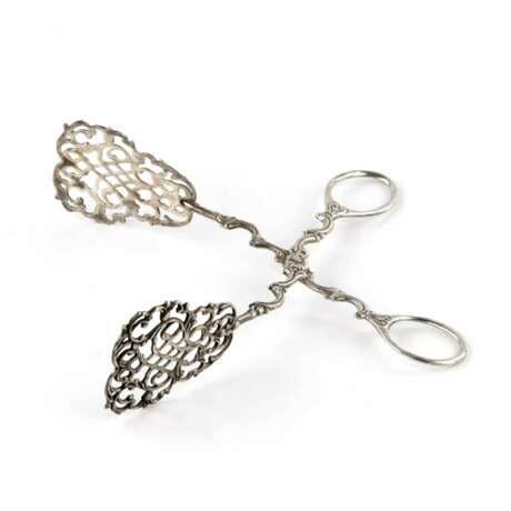 Silver tongs for dessert. Silver 925 Neorococo 20th century - photo 2