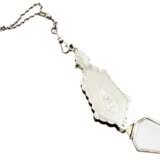 Pendentif lorgnette en argent sur cha&icirc;ne Platinin. Marcasite 20th century - Foto 5
