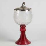 Bol perche avec six verres Glass and silver-plated metal Jugendstil At the turn of 19th -20th century - photo 2