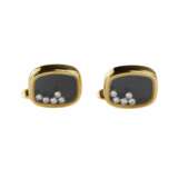 18K gold Chopard cufflinks with diamonds. In original box. Diamonds 21th century - photo 3