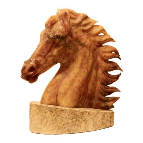 T&ecirc;te de cheval sur un piedestal. Marmor 20th century - Foto 2