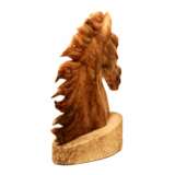 T&ecirc;te de cheval sur un piedestal. Marmor 20th century - Foto 5