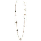VAN CLEEF & ARPELS MOTHER-OF-PEARL AND ONYX 'MAGIC ALHMABRA' NECKLACE - photo 3