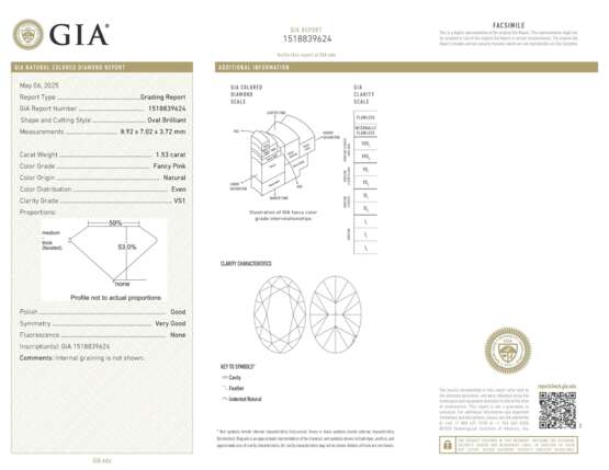 COLOURED DIAMOND AND DIAMOND RING - photo 3