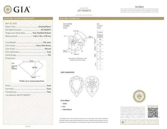 COLOURED DIAMOND AND DIAMOND RING - photo 3