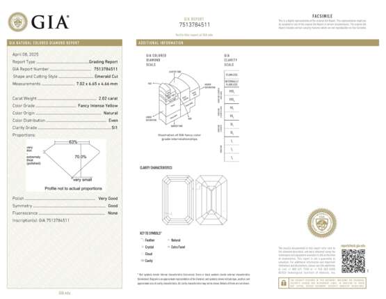 COLOURED DIAMOND AND DIAMOND RING - фото 3