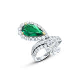 EMERALD AND DIAMOND RING - фото 1