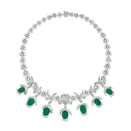 NO RESERVE - EMERALD AND DIAMOND NECKLACE - photo 1
