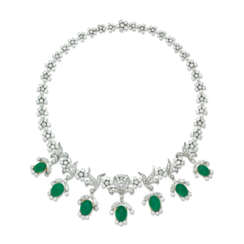 NO RESERVE - EMERALD AND DIAMOND NECKLACE