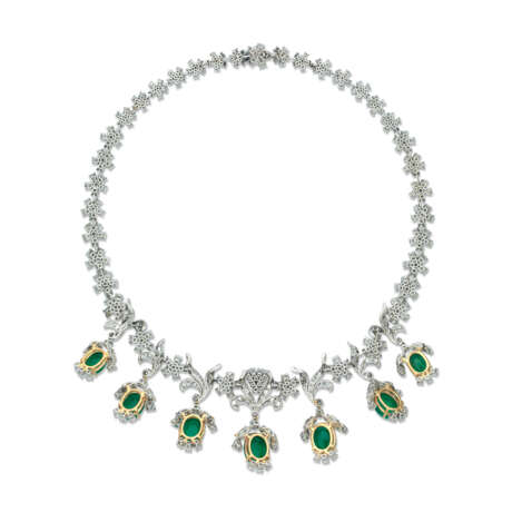 NO RESERVE - EMERALD AND DIAMOND NECKLACE - photo 2
