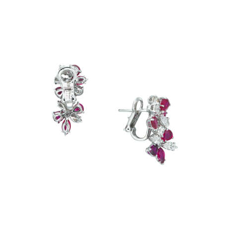 NO RESERVE - RUBY AND DIAMOND NECKLACE AND EARRINGS - photo 2