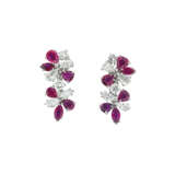 NO RESERVE - RUBY AND DIAMOND NECKLACE AND EARRINGS - photo 3