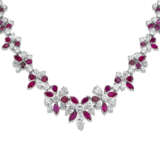 NO RESERVE - RUBY AND DIAMOND NECKLACE AND EARRINGS - photo 6