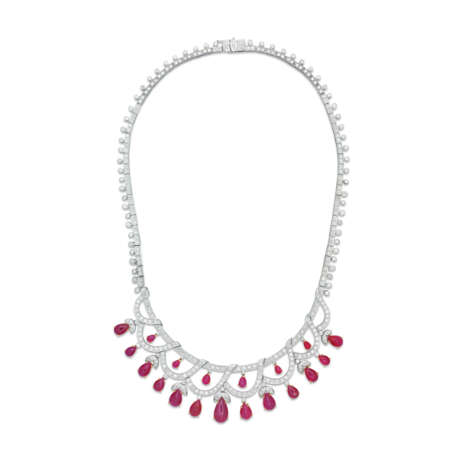 NO RESERVE - RUBY AND DIAMOND NECKLACE - photo 1
