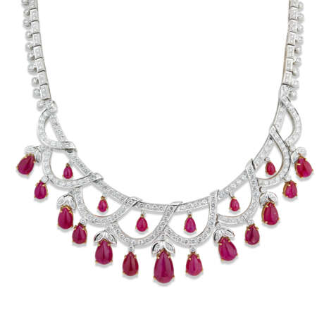 NO RESERVE - RUBY AND DIAMOND NECKLACE - photo 4