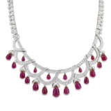 NO RESERVE - RUBY AND DIAMOND NECKLACE - photo 4
