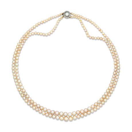 NATURAL PEARL AND DIAMOND NECKLACE - photo 1