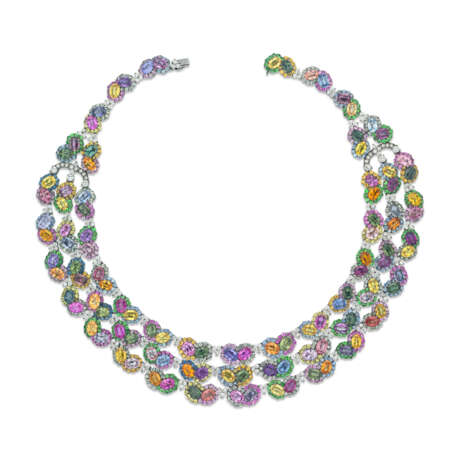 ADLER MULTI-GEM AND DIAMOND NECKLACE - photo 1